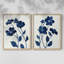 Impression encadrée Indigo Bloom I-Premium - prête à être accrochée - aucun clou requis - aucun clou requis