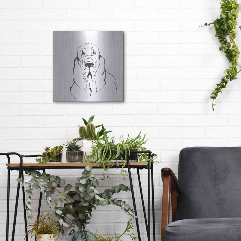 «Line Dog Bloodhound II» par Chris Paschke, H 12 po x l 12 po