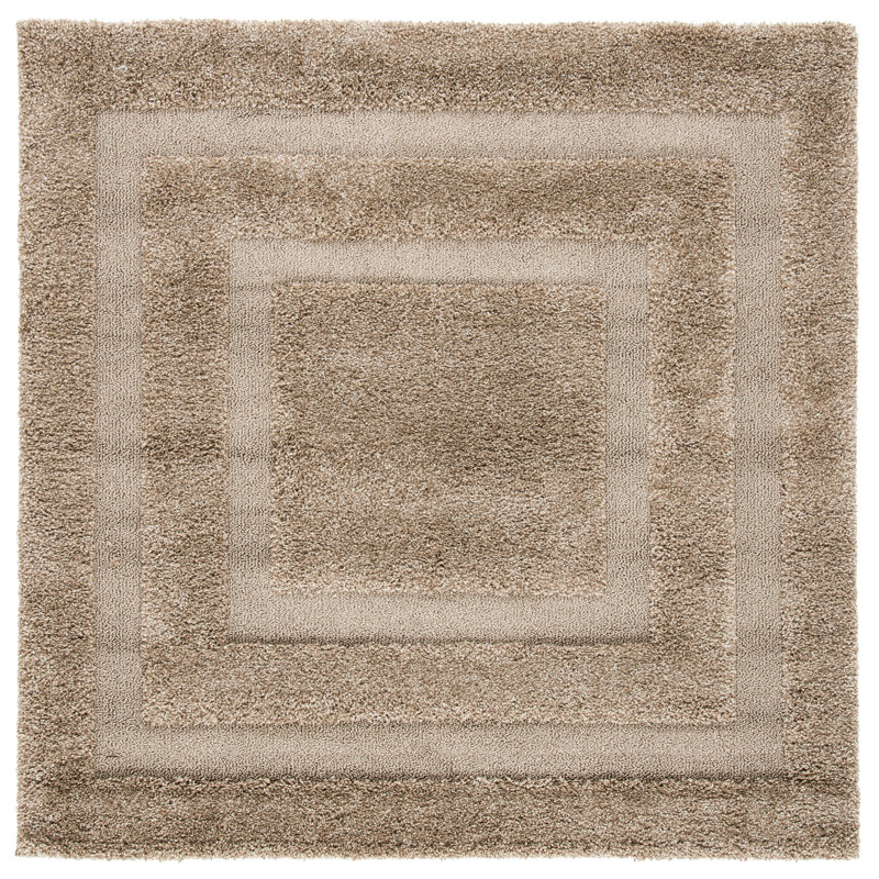 Drennen Florida Shag Performance Solid Color Rug, Square 6'7"