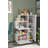 Modern Multi-Purpose Cabinet, White, 31.5 x 47.2 x 12.4 inches | 100% Melamine Coated Particle Board, Thickness: 0.7 inches | Numerous Shelves, Wall-Mountable Design for Stylish Storage & Organization