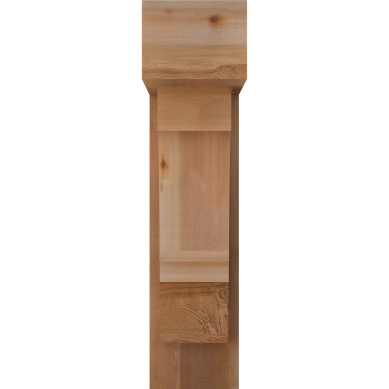 Support de bloc Balboa avec entretoise décalée, 34 x 22, Cèdre rouge occidental de l 8 po (scié brut)