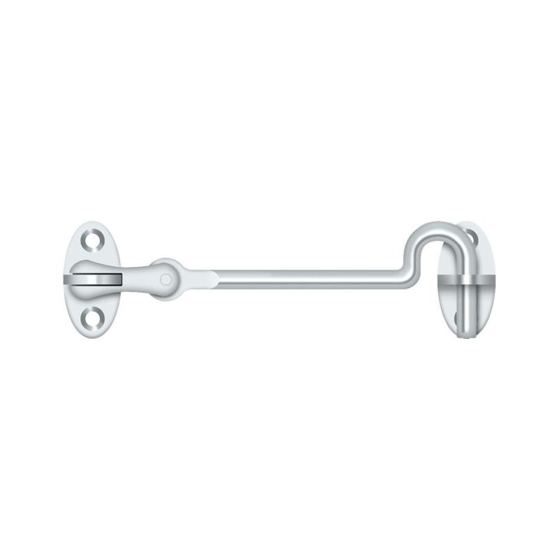 Deltana CHK4CR003, crochets de cabine pivotants; 4 po; finition laiton à vie, Laiton poli par dépôt physique en phase vapeur