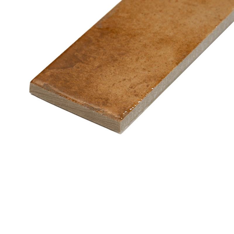 Carreau de mur en porcelaine zellige 2 "x 10" Mirage, Coton, orange brique