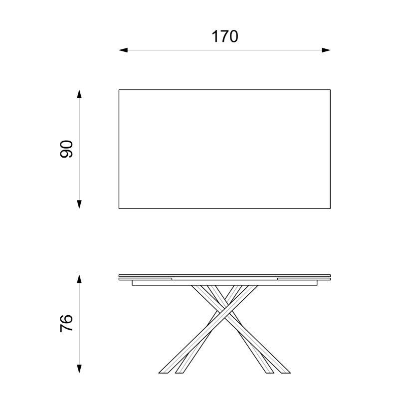 Rawley Extendable Metal Base Dining Table, White, Calacatta Marble