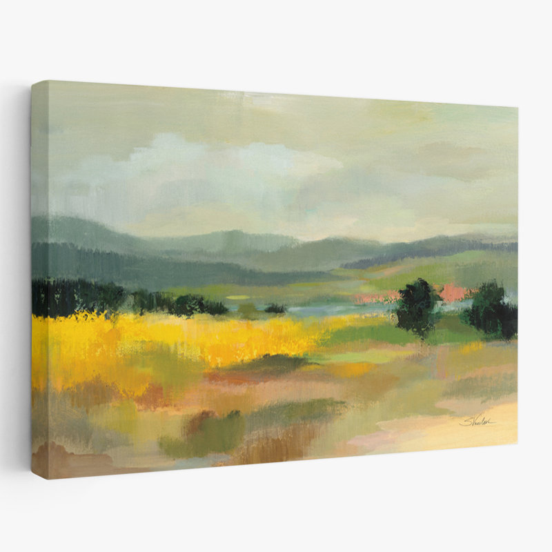 Champ de tournesols contemporain et moderne, H 24 po x l 16 po
