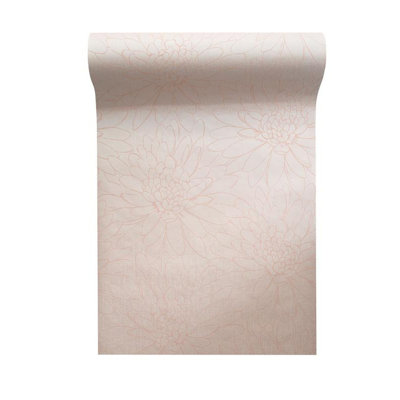 Concord Wallcoverings Floral Textured Wallpaper Featuring Blossoming Flowers, Grey, 27In X 33Ft(74Sqft); 64772