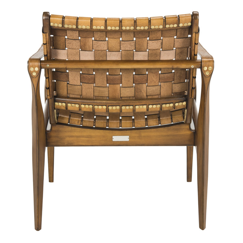 Armchair, Brown Genuine Leather, Brown