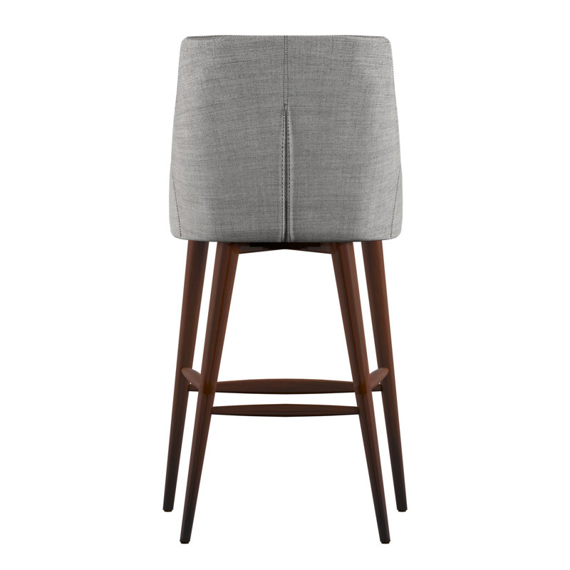 Leonitus Upholstered Counter Stool, Gray Linen