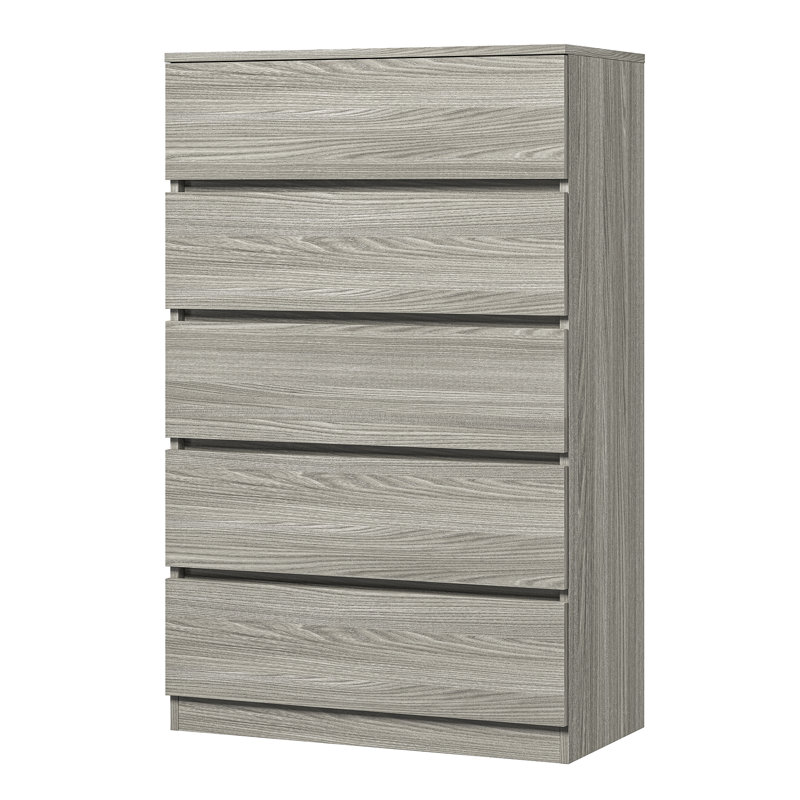 Commode 5 tiroirs Jacolien, Chêne gris