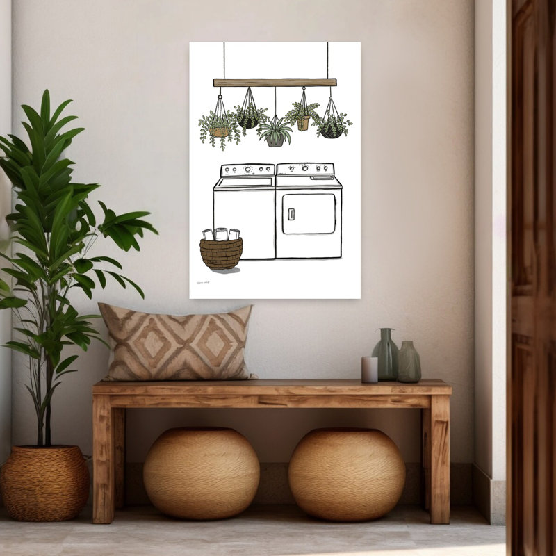 Plant Lady's Laundry Room, art contemporain, H 48 po x l 32 po