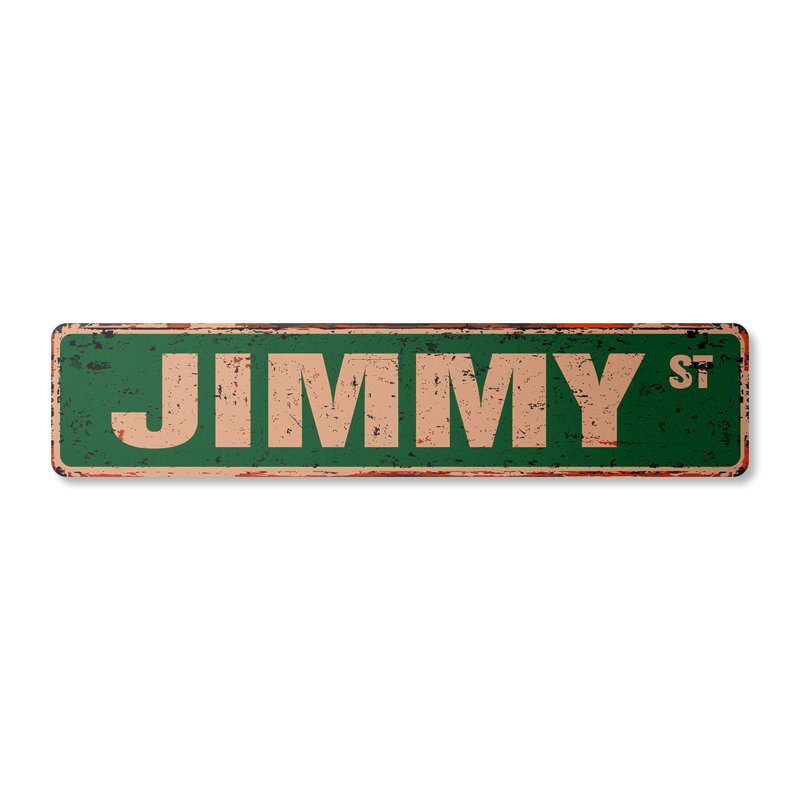 Plaque de rue en aluminium Jimmy