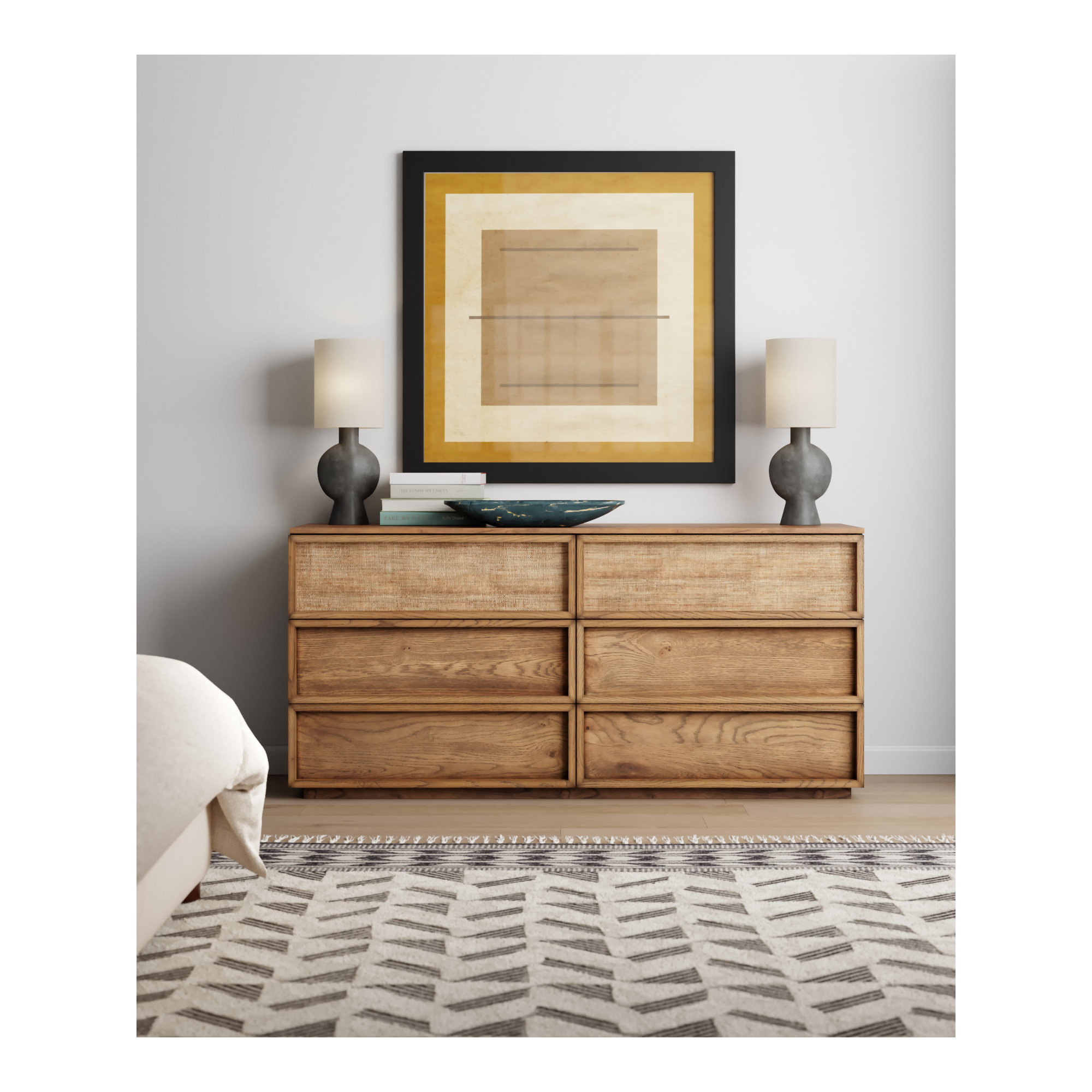 Amarillo Alberto by Oliver Gal, Black, 14" H x 14" W x 0.5" D