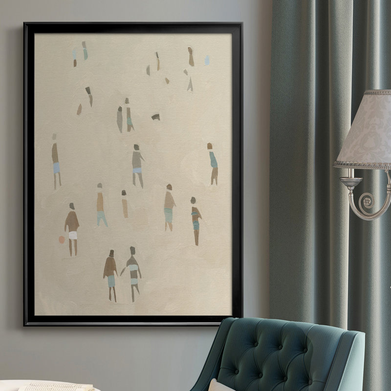 Beach Goer I - Beach Goer I - reproduction d'art sur toile, H 42,5 po x l 30,5 po x P 1 po, Cadre noir