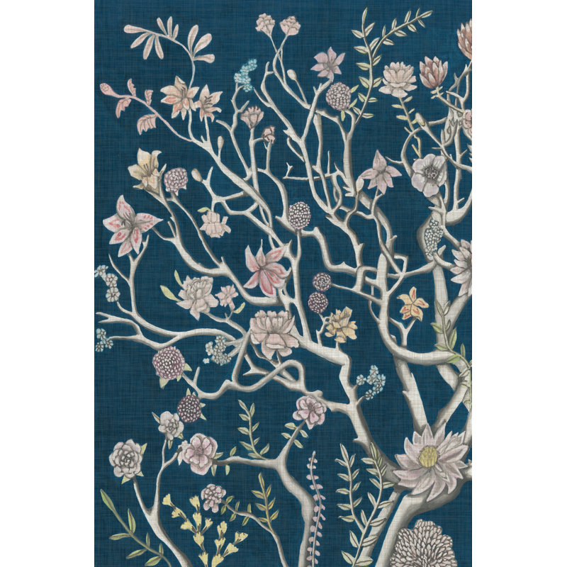 Indigo Night Chinoiserie I by Naomi McCavitt - Wrapped Canvas Print, 46cm H x 30cm W x 3.8cm D