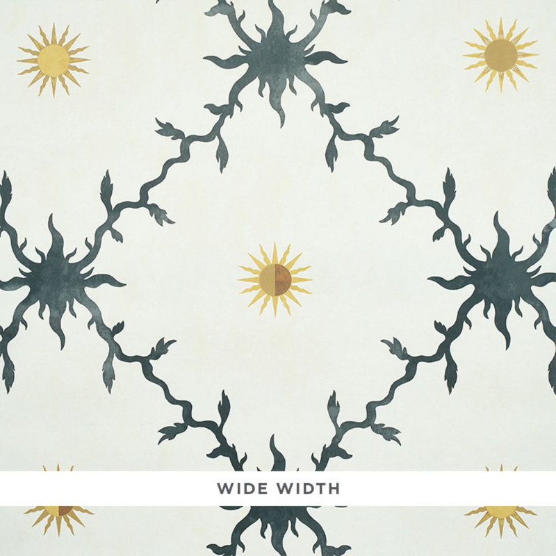 Papier peint à motif de treillis Palladio, Noir