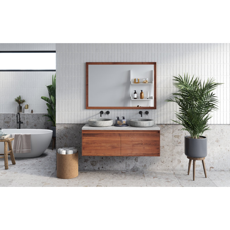 Avenley White Stone Handmade Circular Bathroom Sink