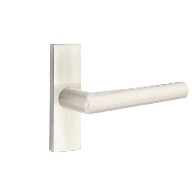Stuttgart Passage (Hall & Closet) Door Lever with Rosette, Satin Nickel, Left