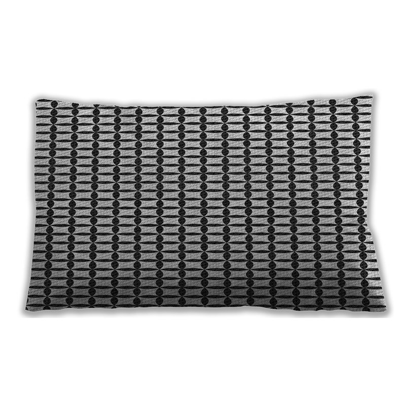 Coussin à motifs 945, Microsuède, Gris