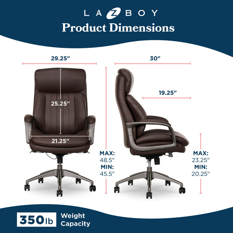 Nova Brown Vegan Leather High-Back Executive Swivel Chair