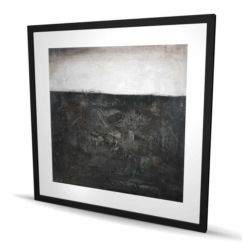 Texture abstraite - gris abstrait, H 36 po x l 36 po, Noir