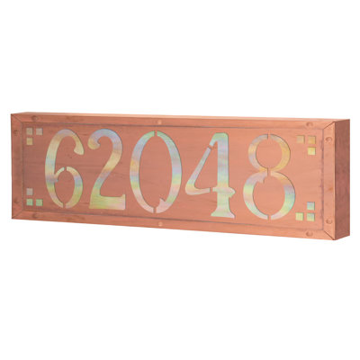Plaque d'adresse murale personnalisable 120 V pour 5 numéros