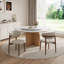 Chaise de salle à manger rembourrée Mid-Century avec structure en bois de noyer, ensemble de 2