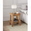 Table de bout, petite table d'appoint, table de chevet avec tablette de rangement à 2 niveaux, table de chevet en bois, salon de table d'appoint étroit, table d'appoint pour petits espaces, chambre à coucher, vestibule, maison de campagne, gris-359957598