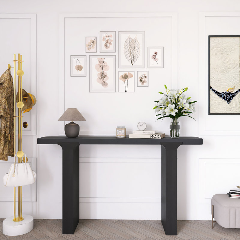 Elegant Acacia Veneer Entryway Table,Suitable For Entryway, Natural