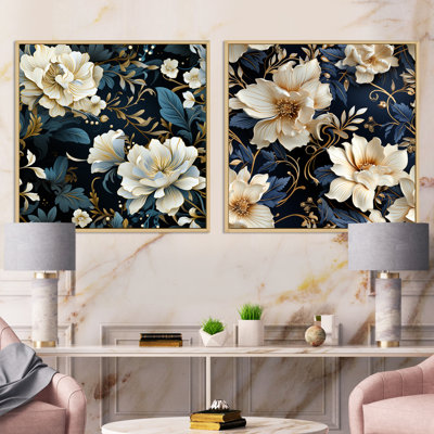 Grateron - Floral Square Collage Set Of 2