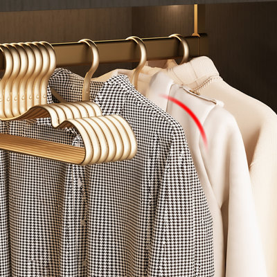 Space-Saving Short-Neck Aluminum Hangers - Low-Profile, Heavy Duty & Snag-Free