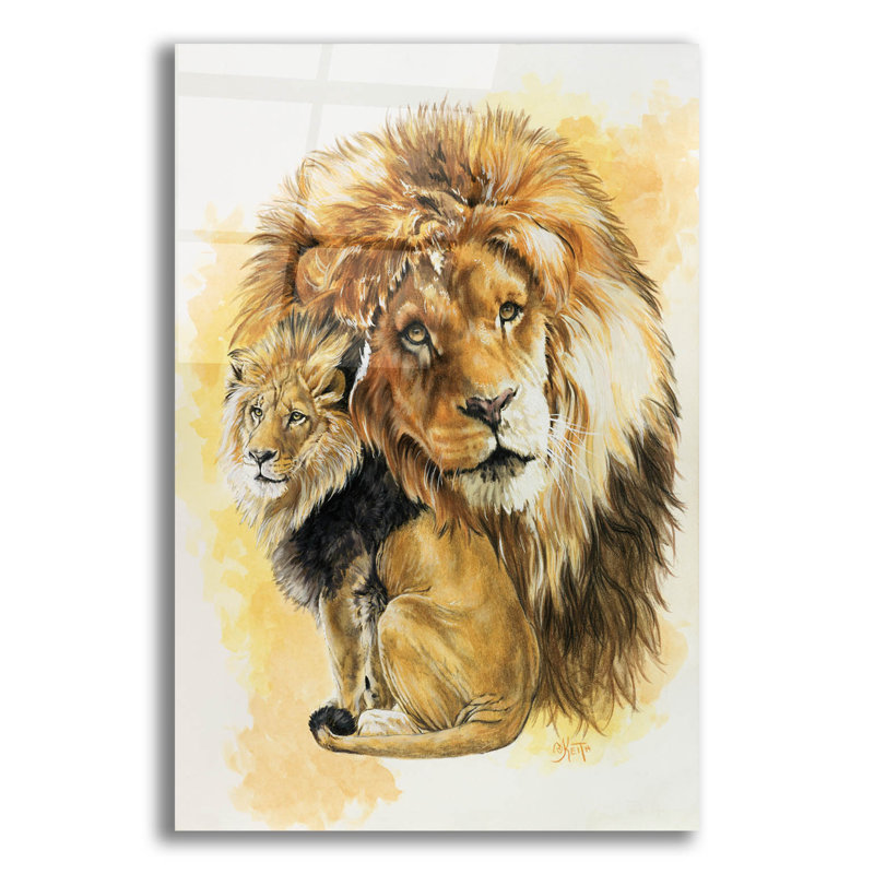 «Protector» par Barbara Keith - peinture sans cadre, H 16 po x l 12 po x P 0,13 po