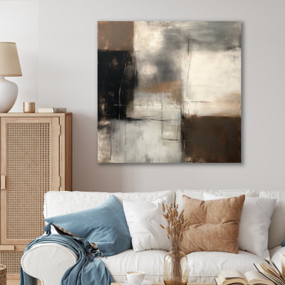 «Black Mid Century Fusion III», reproduction sur toile encadrée