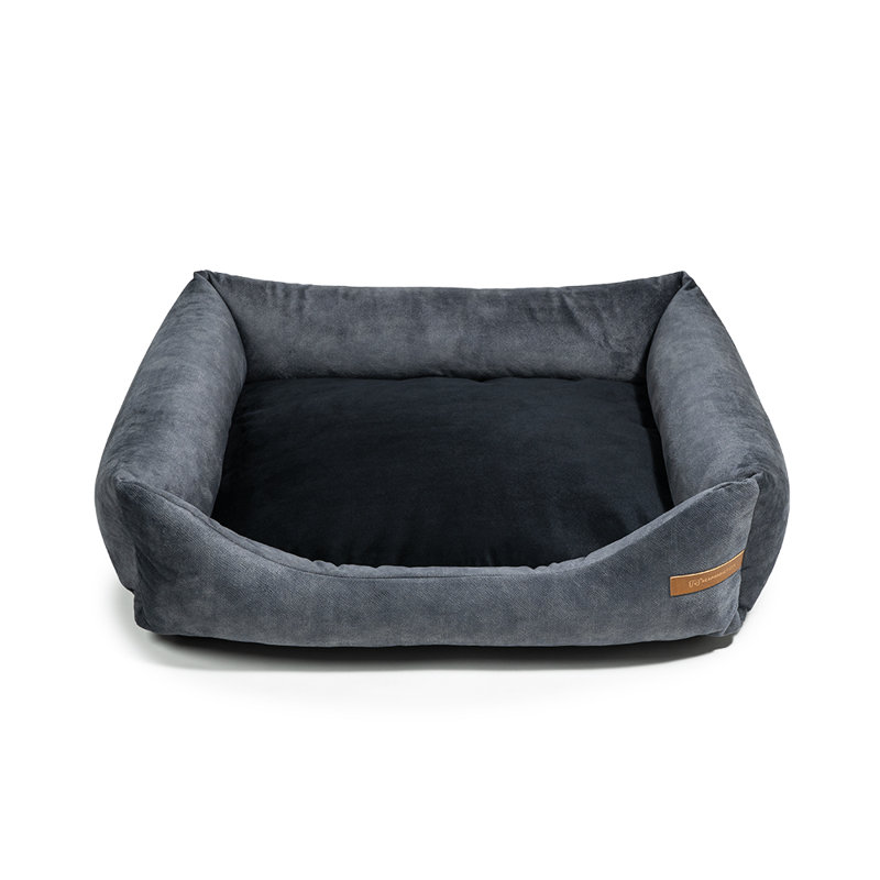 Orthopedic Polyester Pet Bed, 15cm H x 75cm W x 85cm D, Graphite/Black