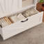 Wooden Wardrobe With 4 Open Storage Shelves, 70.87" Utility Storage Cabinet Armoire