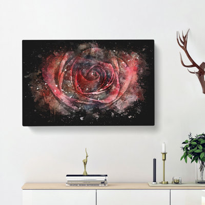 Red Rose - Wrapped Canvas Painting