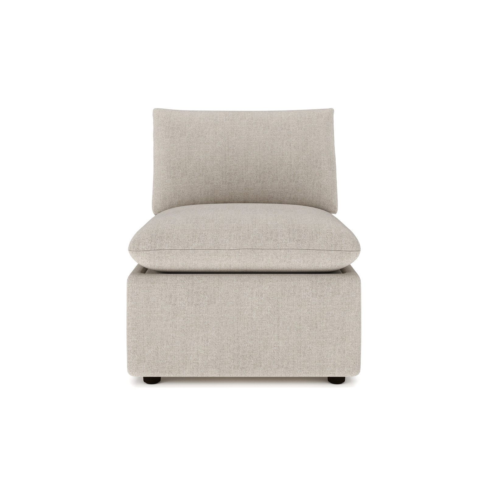  Kallie Upholstered Modular Armless Chair, Monique Twine Bouclé
