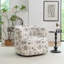 Fauteuil demi-tonneau pivotant rembourré Bryonie