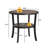 23.6” Rustic Industrial Round Side Table With 2-Tier Storage Shelf And Curved Metal Legs