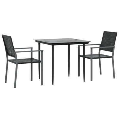 Mairs 2 - Person Wicker Patio Dining Set with Square Table