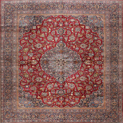 Tapis rouge/bleu traditionnel