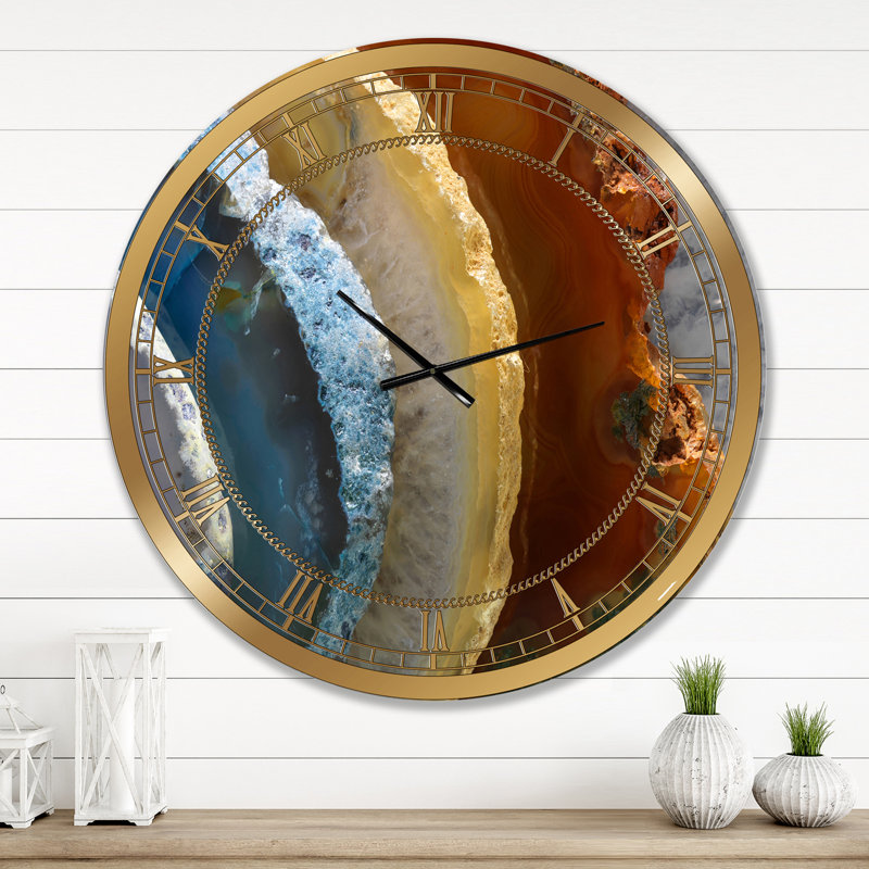 Horloge murale Minéral Slice XV, Moyen