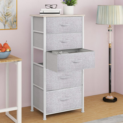 Metal 45cm W 5 - Drawer Chest of Drawers
