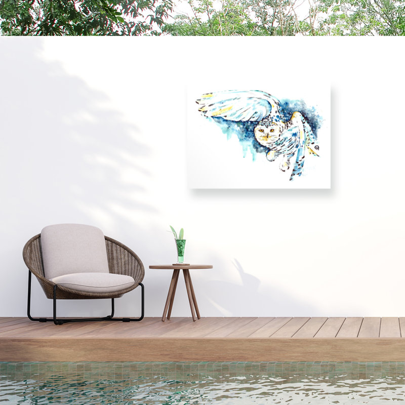 Toile d'extérieur Lisa Whitehouse Snowy Owl, H 14 po x l 19 po