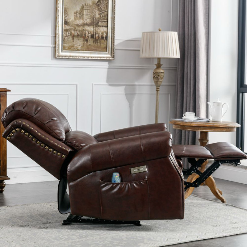 Fauteuil inclinable électrique de 38 po Maxwellton, Brun rustique