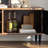 French Retro Style Red Oak TV Stand-1035056450