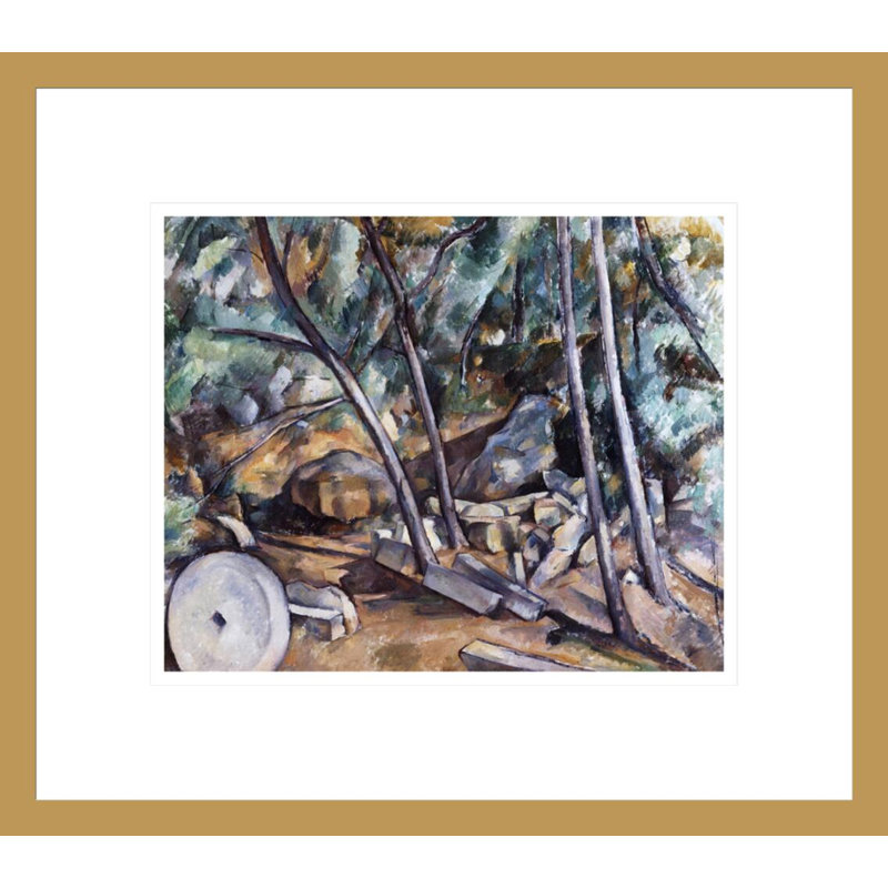 «Millstone in the Park of the Chateau Noir» par Paul Cézanne, impression giclée encadrée, H 13,75 po x l 15,59 po