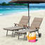 Chaise longue inclinable avec coussin