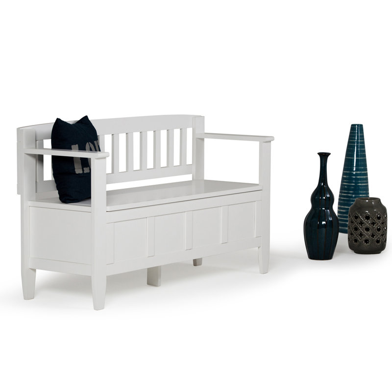 Banc de rangement pour hall d'entrée, Blanc