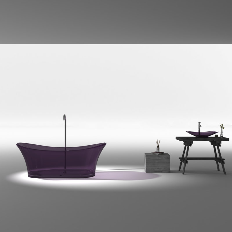 Baignoire de trempage autoportante 69 po. x 31 po. Azul, Violet du soir