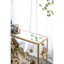 Console 39,5 "x 12" x 30,5 "dorée avec plateau en verre miroir, table d'entrée moderne pour vestibule de vestibule de salon